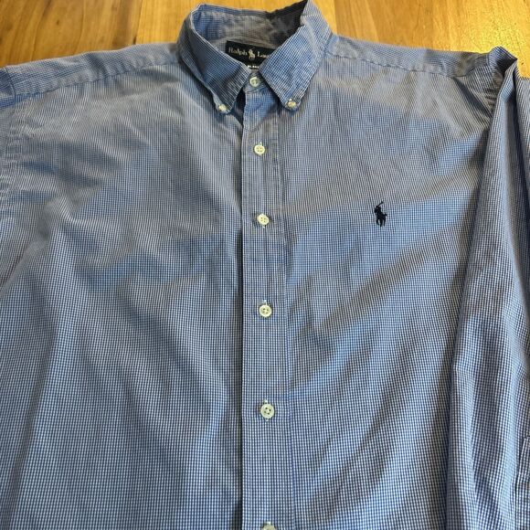 Ralph Lauren Blake Men’s Shirt. XL. Button Up. Long Sleeve. Logo. Plaid - Picture 2 of 11